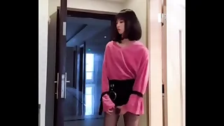 Asian Ladyboy masturbating say no far trouser enwrap flashing level with far a woman, and cum